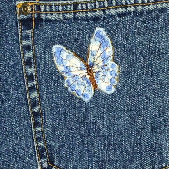 Vintage DKNY JEANS high waisted embroidery hippie - Picture 6 of 16